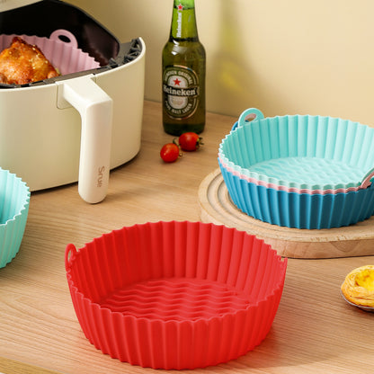 Silicone Basket Liner for Air Fryer - Reusable, Canister-Shaped Protector and Baking Mold