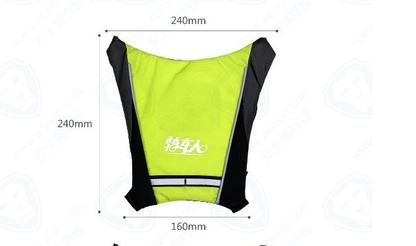 USB Rechargeable Reflective Vest Backpack with LED Turn Signal for Cycling