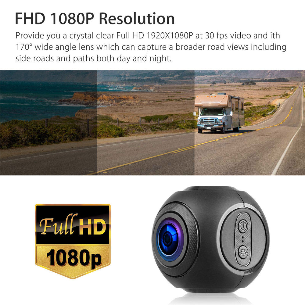 Mini WiFi Car Dash Cam - FHD 1080P with GPS, G-Sensor and Night Vision