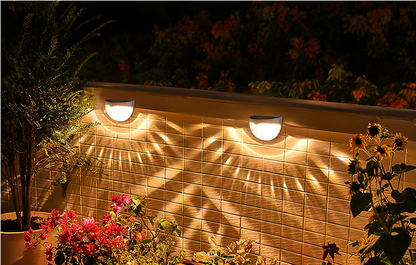 Solar LED Semi-Circle Wall Mounted Outdoor Light