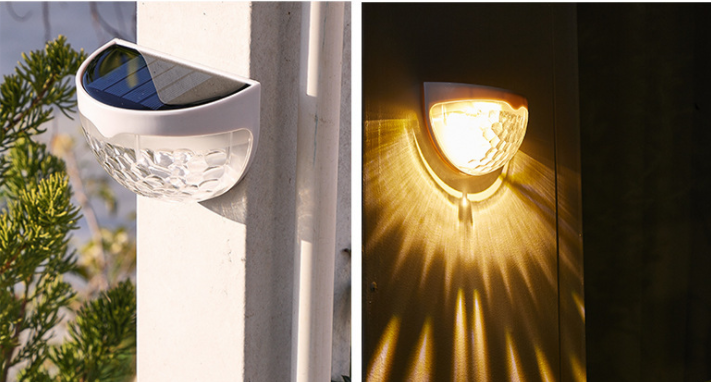 Solar LED Semi-Circle Wall Mounted Outdoor Light