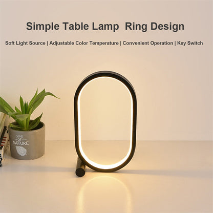 Modern Plug-In Oval Acrylic Lamp - Touch Control Dimmable LED