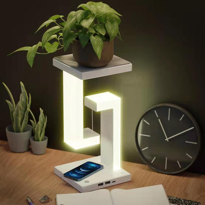 Smartphone Wireless Charging Suspension Table Lamp - Floating Design