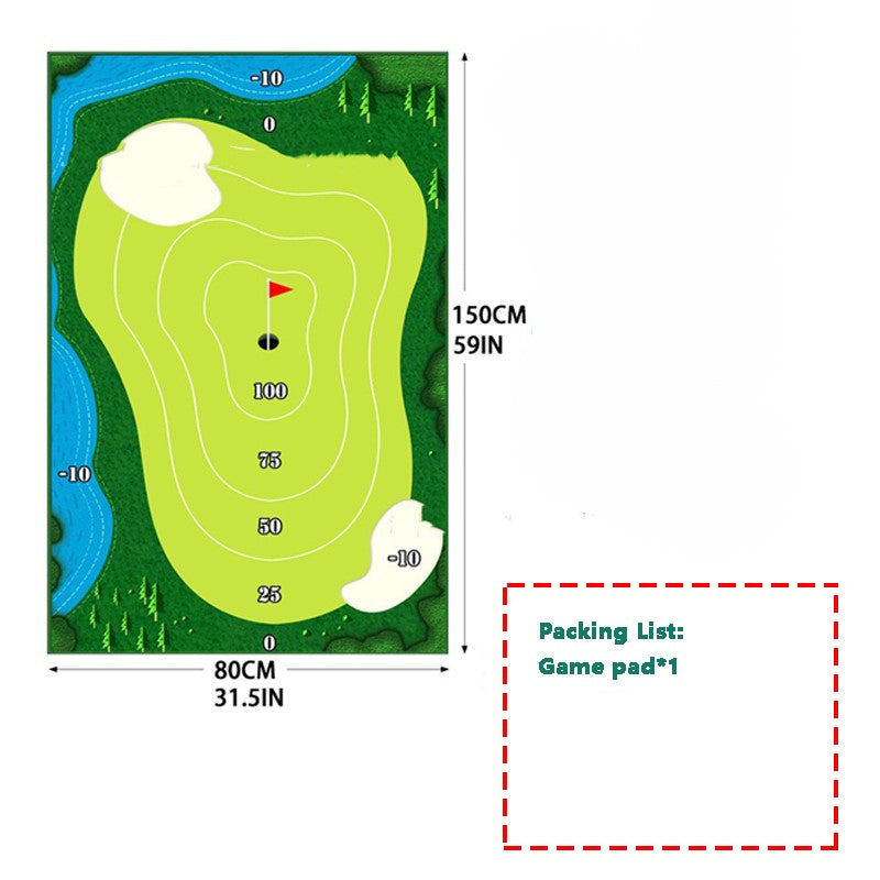 Golf Training Mat for Swing with Ball Trace Direction and Practice Pads