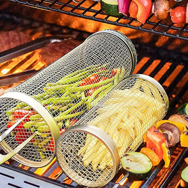 Stainless Steel Cylinder Barbecue Cage
