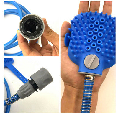 Pet Bathing Tool with Strap and Spray Nozzle