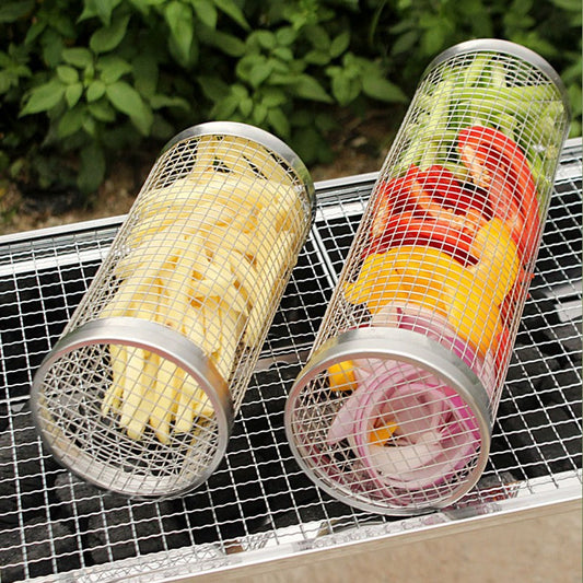 Stainless Steel Cylinder Barbecue Cage