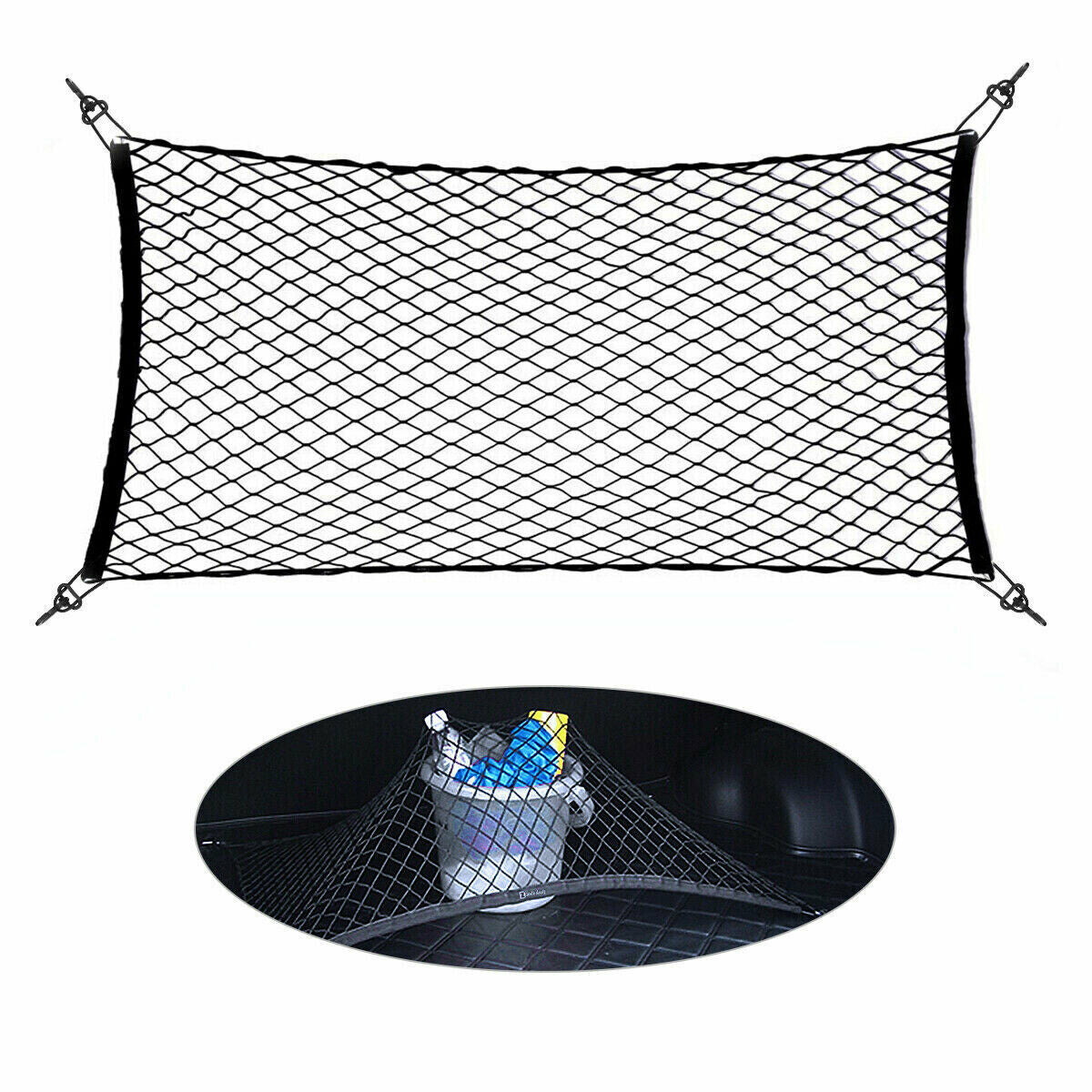 Universal Car Trunk Cargo Net Organiser with 4 Hooks