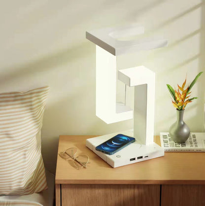 Smartphone Wireless Charging Suspension Table Lamp - Floating Design