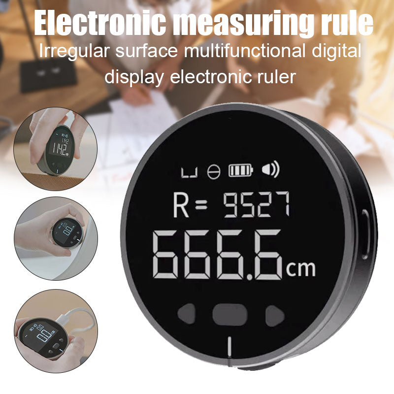 Electronic Distance Measuring Instrument - High-Definition Digital LCD Tape Measure for Precision
