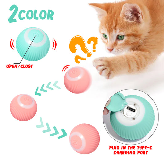 Cat Gravity Rolling Ball Tease Toy - Automatic and Intelligent