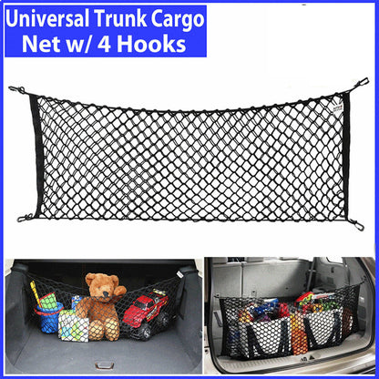 Universal Car Trunk Cargo Net Organiser with 4 Hooks