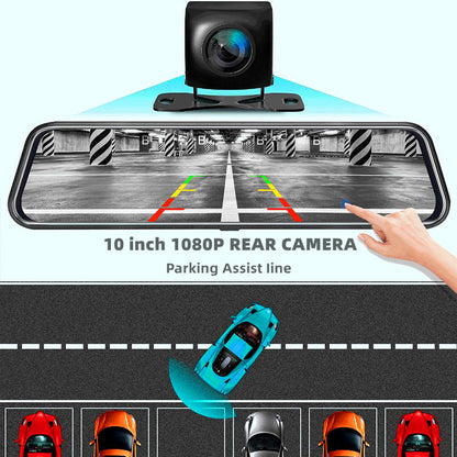 Dual Recording Front and Rear View Mirror Dash Cam